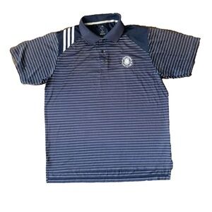 Men’s Golf Polo Adidas Shirt Striped Collared Shirt Button Up Dri Fit Sports Top